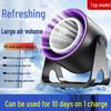 Ultra-Quiet Portable USB Rechargeable Desktop Fan with Lighting and Long Battery Life