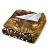 Super Soft Warriored Cats Throw Blanket Premium Fleece Flannel Lightweight Bed Blanket Cozy Fluffy Blankets All Season Use