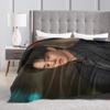 Song Kang Korean Pop Blankets Quality Warm Soft Throw Blanket Autumn Picnic Bedroom Comfortable Bedspread