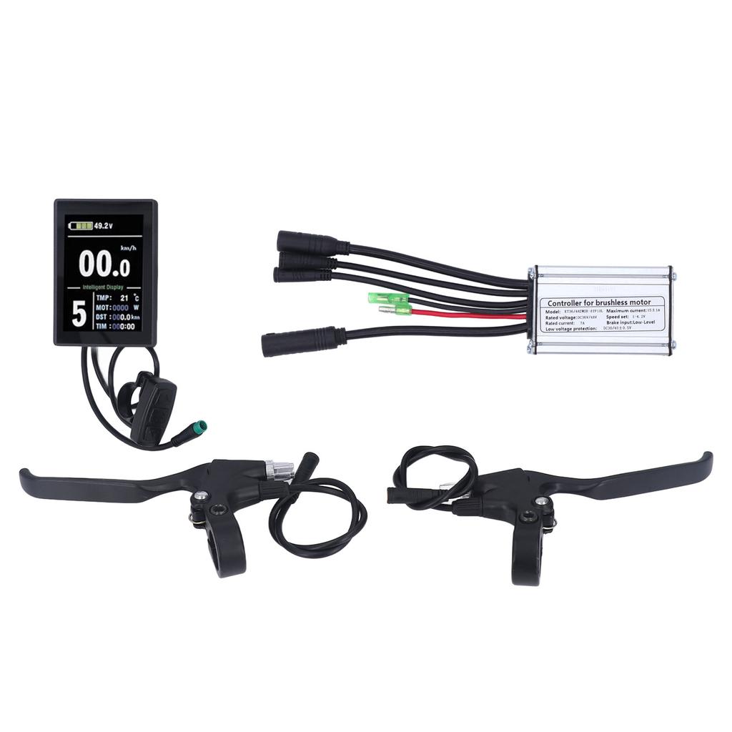 15A Electric Bike Motor Controller with LCD8S Panel Road Bike Fully Waterproof Conversion Kit for 250W Motor