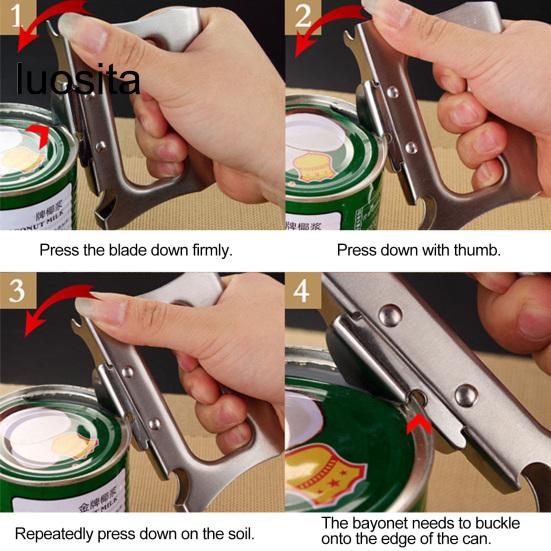 Stainless Steel Multifunctional Can Opener, Effortless Beer Bottle Opener Kitchen Supply