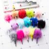 7pcs Cute Furry Puff Pens, Colorful Plush Ballpoint Pens, DIY Bead Pen Set, Aesthetic Writing Pens for Back To School, Birthday & Holiday Gifts