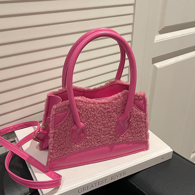 A Sweet and Stylish Hand-held Small Square Bag with A Crossbody Strap