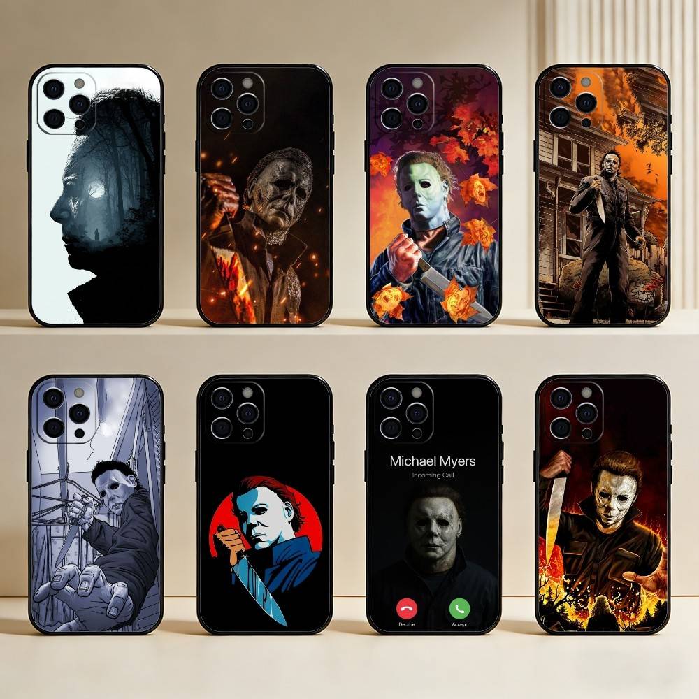Terrifying M-Michael M-Myers Phone Case For iPhone17,16,15,14,13,12 Plus,Max Soft Silicone Black Cover