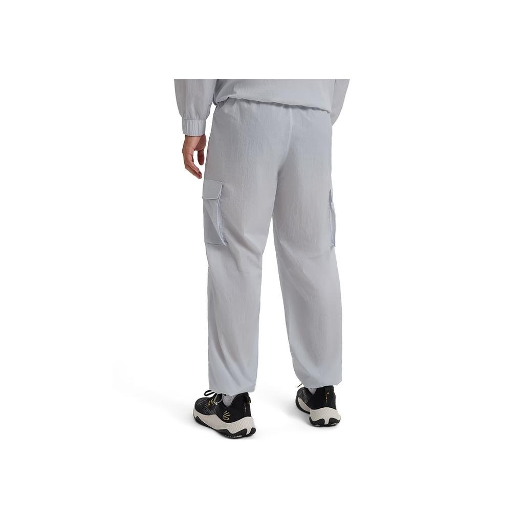 Under Armour Curry China Tour Series Fashion Simple Basketball Multi-Pocket Sports Wear-Resistant Loose Cargo Pants Men Pants Haze-Gray 6000782-014