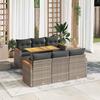 VidaXL Garden Furniture Set with Cushions 7 Pcs Grey Braided Resin Acacia 3327448