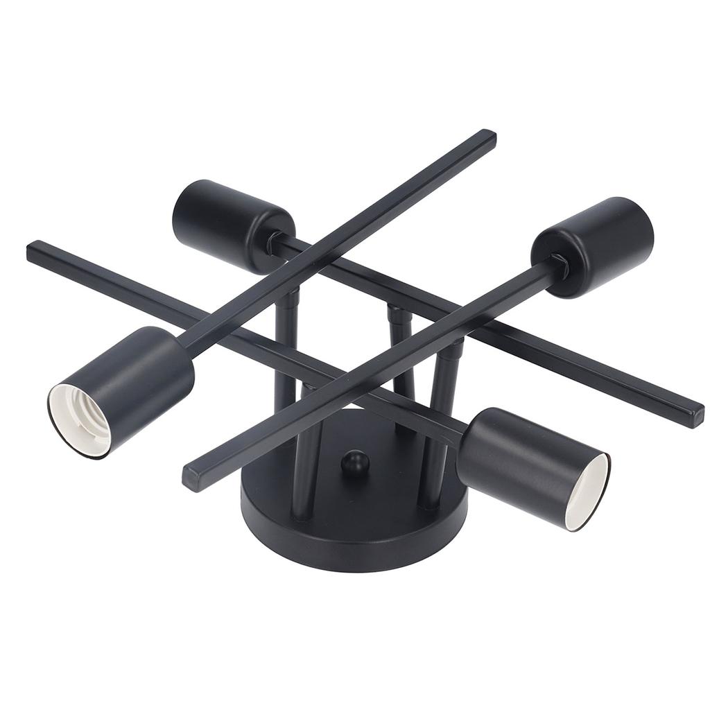 Modern Ceiling Light Fixture 4 Lights Semi Flush Mount Pendant Chandeliers E27 Black 110‑220V
