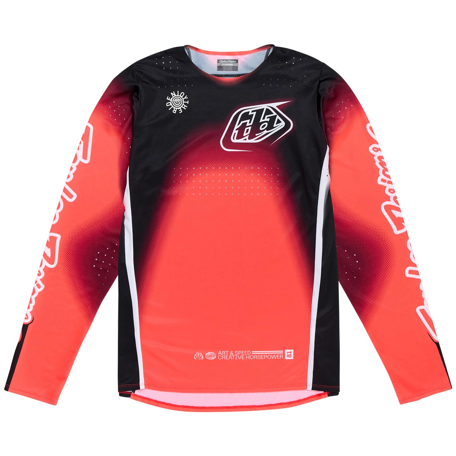 

RS Taichi Troy Lee Designs Enduro SE PRO Jersey, TDU230 ARRAY INFRA RED/BLACK, Medium, Long Sleeve, Breathable Mesh, Off-Road Motocross Jersey