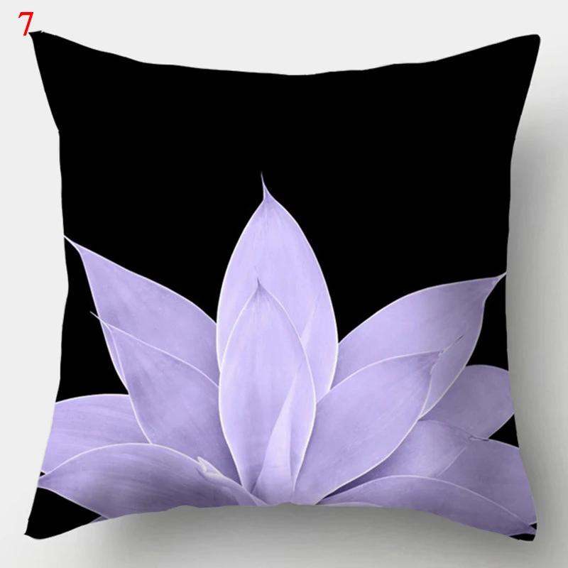New Purple Geometric Pillowcase Decorative Cushion Cover  Home Sofa Decor Square