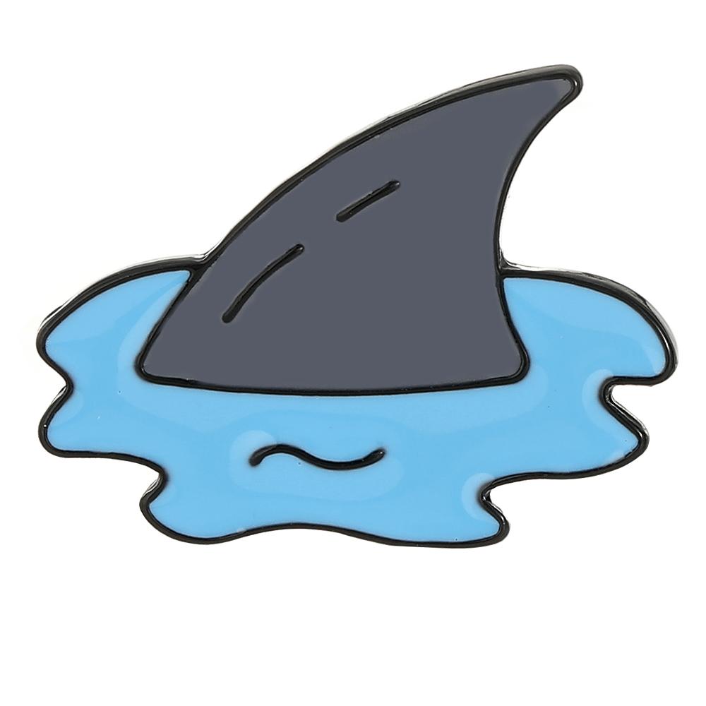 Funny Fierce Shark Design Enamel Brooches Cute Marine Animal Metal Pins For Bag Backpack Dress Badge