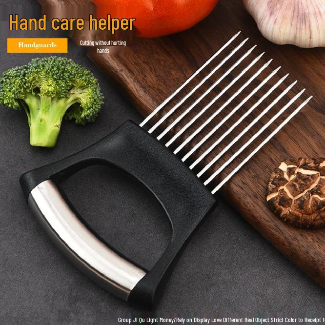304 Stainless Steel Onion Holder & Meat Tenderizer - Vegetable Slicer Kitchen Tool