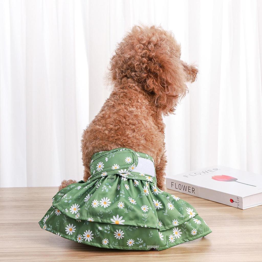 Plaid Washable Safety Diapers for Small Dogs