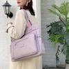 Warterproof Nylon Shoulder Bag Female Large Capcity Tote Bag Fashion Handle Bag Shopping Bag Travel Handbag and Purse