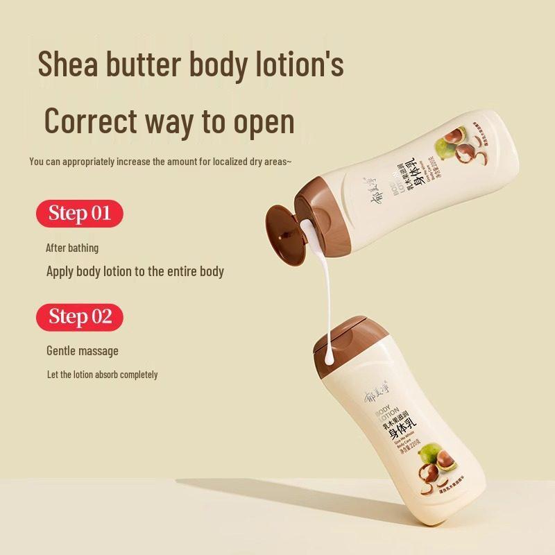 Yumeijing Shea Butter Body Lotion (220g/90g) - Genuine Product for Hydrating & Moisturizing Dry Skin
