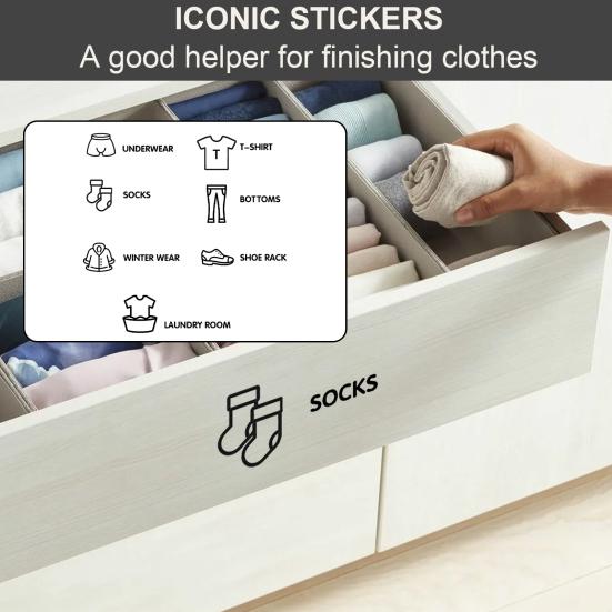 

7 шт. / Лист Домашняя наклейка Съемная легкая бумага Домашний декор Гардероб Наклейка с логотипом для домашнего хозяйства