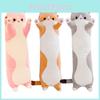 Adorable Long Cat Plush Toy Soft Stuffed Kitten Pillow Perfect For Kids Sleeping Comfort
