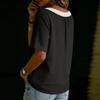 Womens Short Sleeve Loose Fit Blouse with Lace Trim Scoop Neck Casual Solid Pullover Top for Summer Daily Wear