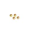 14k Gold-Plated Apple Flat Bead for Large-Hole Leather Rope, Retro DIY Loose Beads