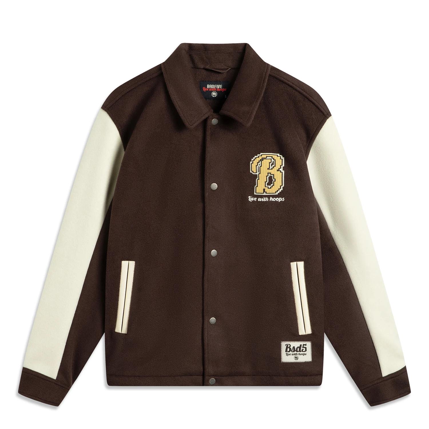 

Li Ning Баскетбольная серия Bad Five Цветной блок Куртка-бейсболка с длинным рукавом на пуговицах Мужские куртки AFDV331-1 XL