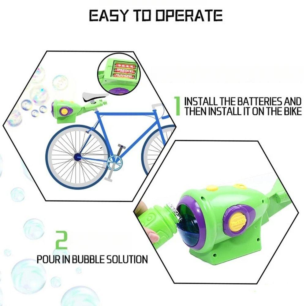with Clip Automatic Bubble Maker Multifunctional Bicycle Seat Bubble Blower Cycling