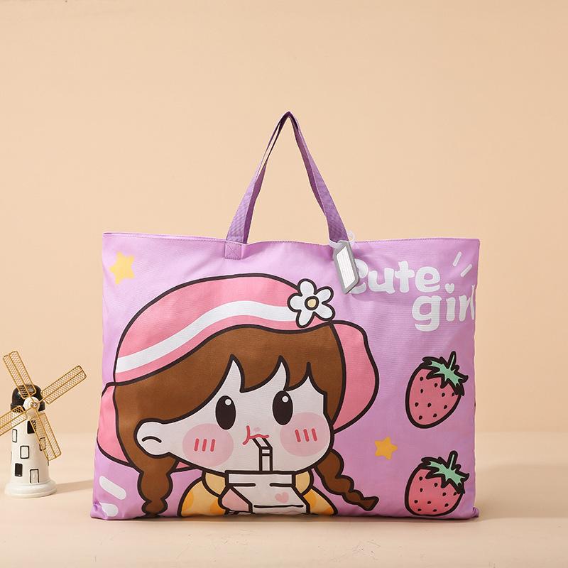 Large Capacity Waterproof Oxford Cloth Cartoon Kids Quilt Storage Bag For Clothes Quilts