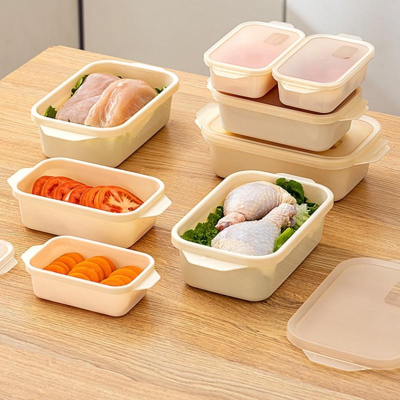 1/3 Pcs Refrigerator Food Sealed Crisper Containers Fresh Fruit Vegetables Steak Meat Storage Box Organizer Kitchen Accessories