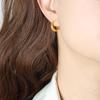 French-Inspired C-Shaped Minimalist Titanium Steel Earrings for Women