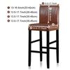 Jacquard Bar Chair Cover Short Back Bar Stool Seat Covers Slipcovers Hotel Banquet Dining Small Size Chair Case Solid Color