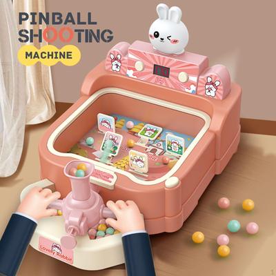 Kids Pinball Game Developmental Toy Sturdy Table Electronic Children Pink