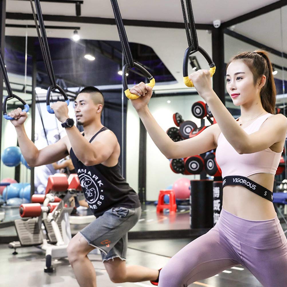 2m3m Turnringe Klimmzuggriffe Ringe mit verstellbaren Gurten für Männer Frauen Heim-Workouts Krafttraining Fitnessgeräte