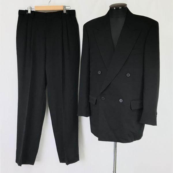 FARIANI Alemanha Fato Duplo Outono/Inverno Masculino G Preto Ajustador de Cintura Japão(USADO)