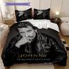 Johnny Hallyday Music Album bedding, duvet cover, pillowcase, home decoration, birthday gift (1 * duvet cover+2 * pillowcase, coreless)