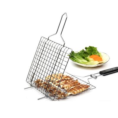 BBQ Tool Square Barbecue Rack Stainless Steel Barbecue Net Barbecue Meat Mesh Piece