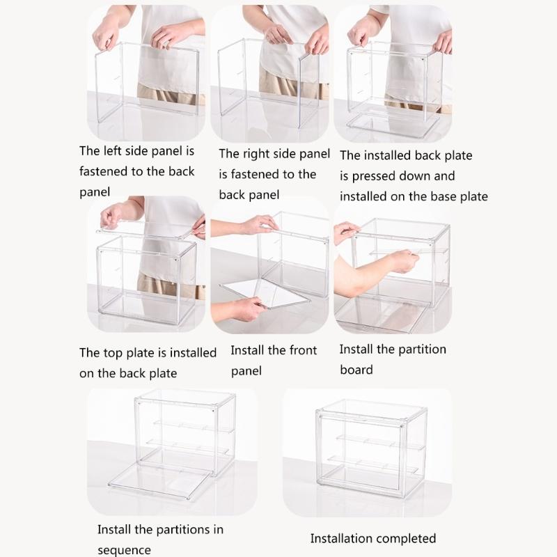 Clear Toy Organizers Showcases Box Dustproof Spacious Interior for Model Collections Home Decoration Display Shelf