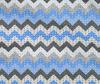 oneOone Cotton Flex Light Blue Fabric Chevron Craft Projects Decor Fabric Printed By The Yard 40 Inch