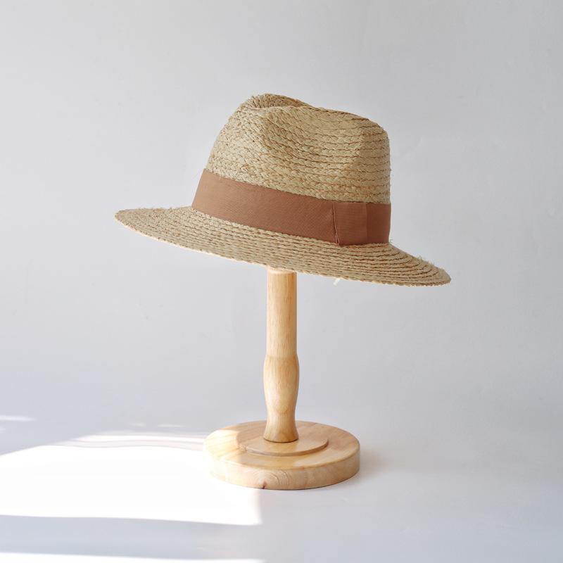 Lafite Top Hat New African Imported Natural Straw Hat Fashion Versatile Hats Long-Term Spot Supply Factory Direct