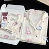 French Sweet Fairy Wind Cartoon Bear Pajamas Autumn Girl Spring And Autumn Long-Sleeved Loungewear Set