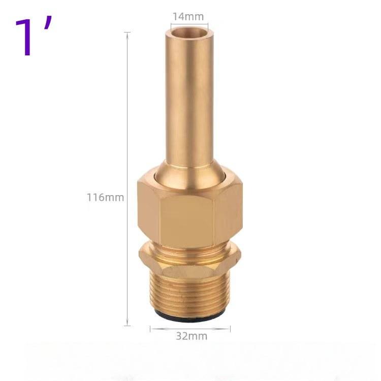 Ugello per Fontana da Giardino in Rame Pieno Regolabile Esagonale Spruzzatore d'Acqua per Decorazione del Giardino