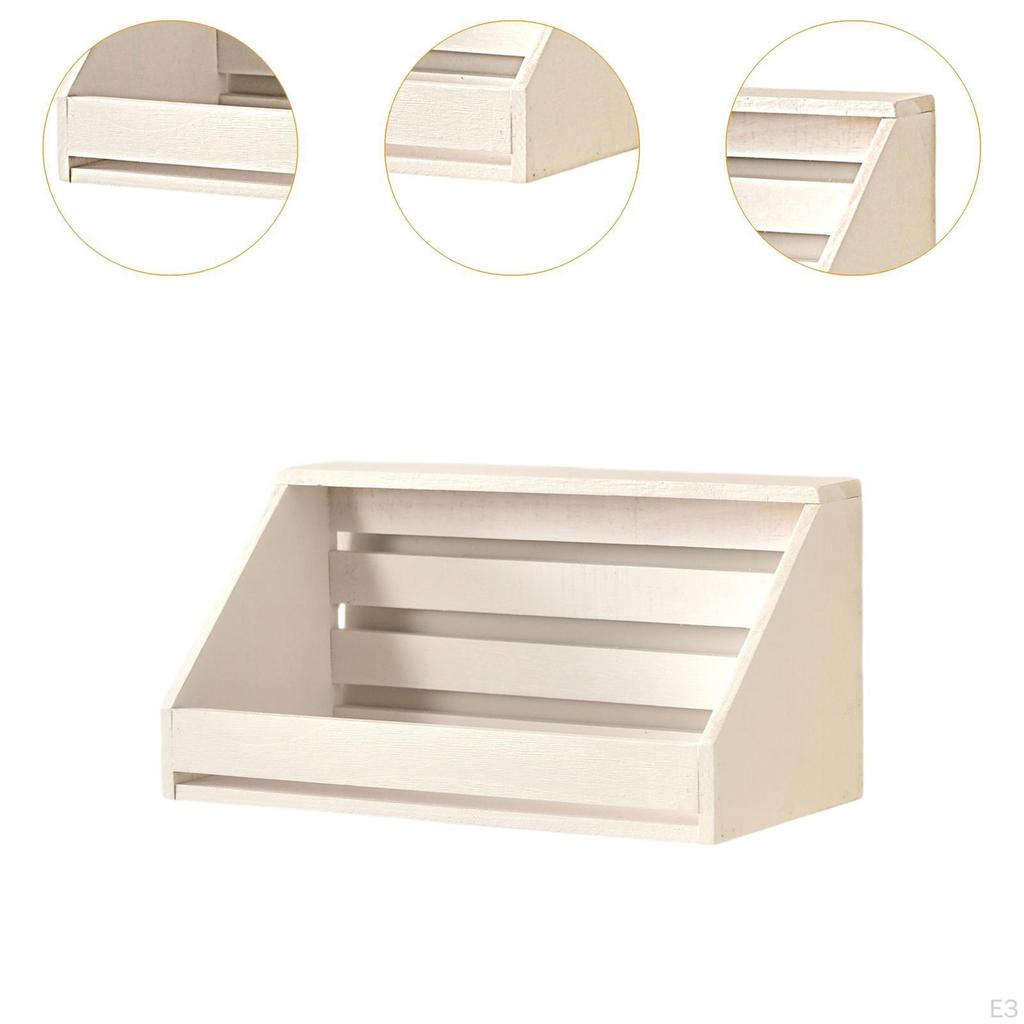 Easy-to-Install Wooden Hanging Shelf, Decorative Floating Wall-Mounted for Bathroom,