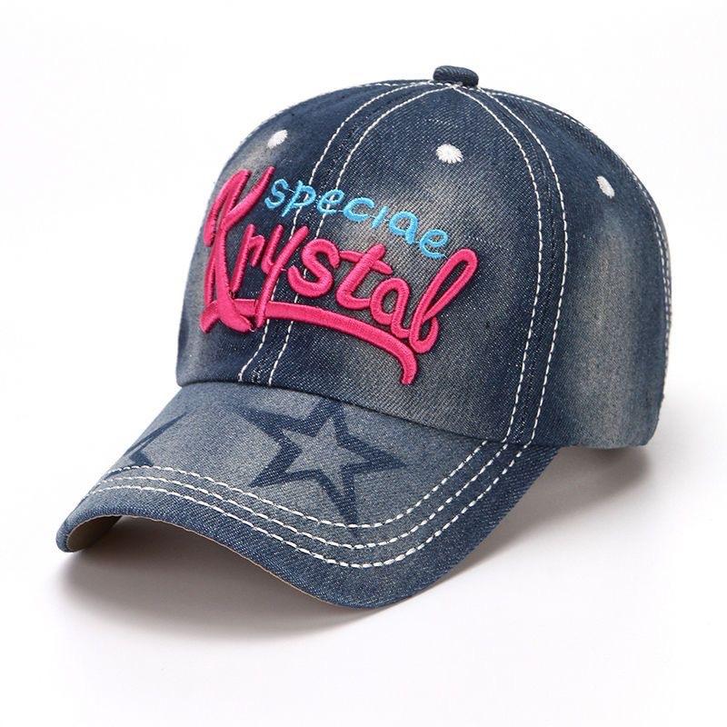 Cowboy Hat Women's Spring Korean Style Letter Cap Fashion Versatile Student Baseball Cap Sun Protection Sun Hat