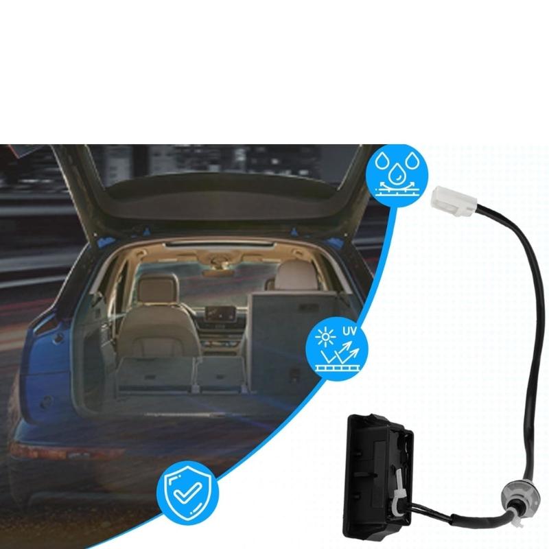 Trunk Release Button Unit with Wire Lead for 2007-2013 Sedan Year Range, GS2A624B0B, Rectangular Face and White Port Care Part Vehicle