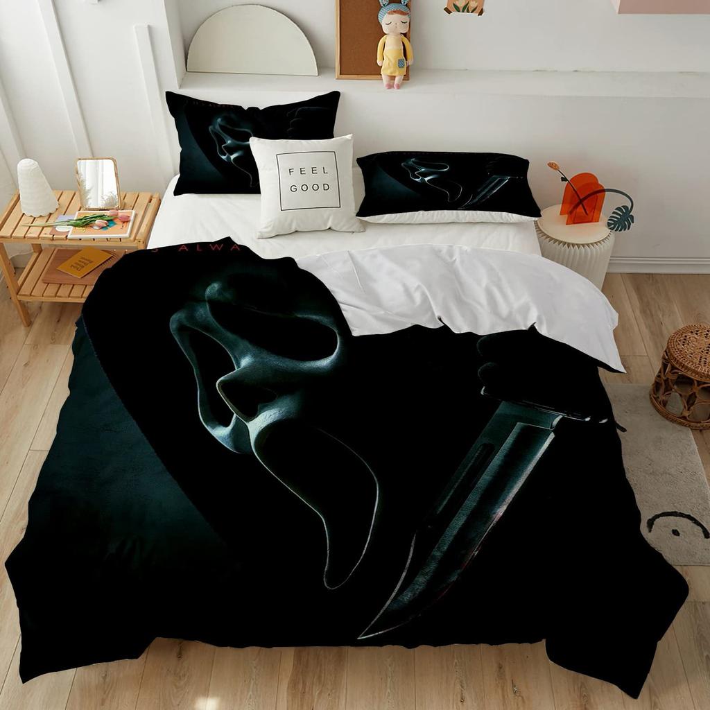Horror Room Decorative Bedding Three-Piece Quilt Cover