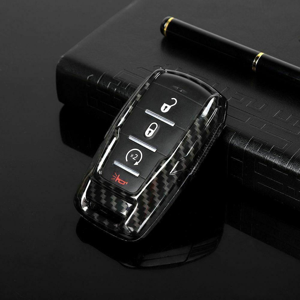 Carbon Fiber Key Fob Case Protector Shell For Dodge Ram 1500 2018-20 Accessories