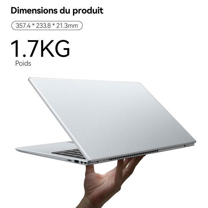 PC Portable -15.6 ''FHD-Intel Pentium Gold 6500Y(Jusqu'à 3.4 GHz)-16Go RAM-512Go SSD-ordinateur Portable-Windows 11 Pro