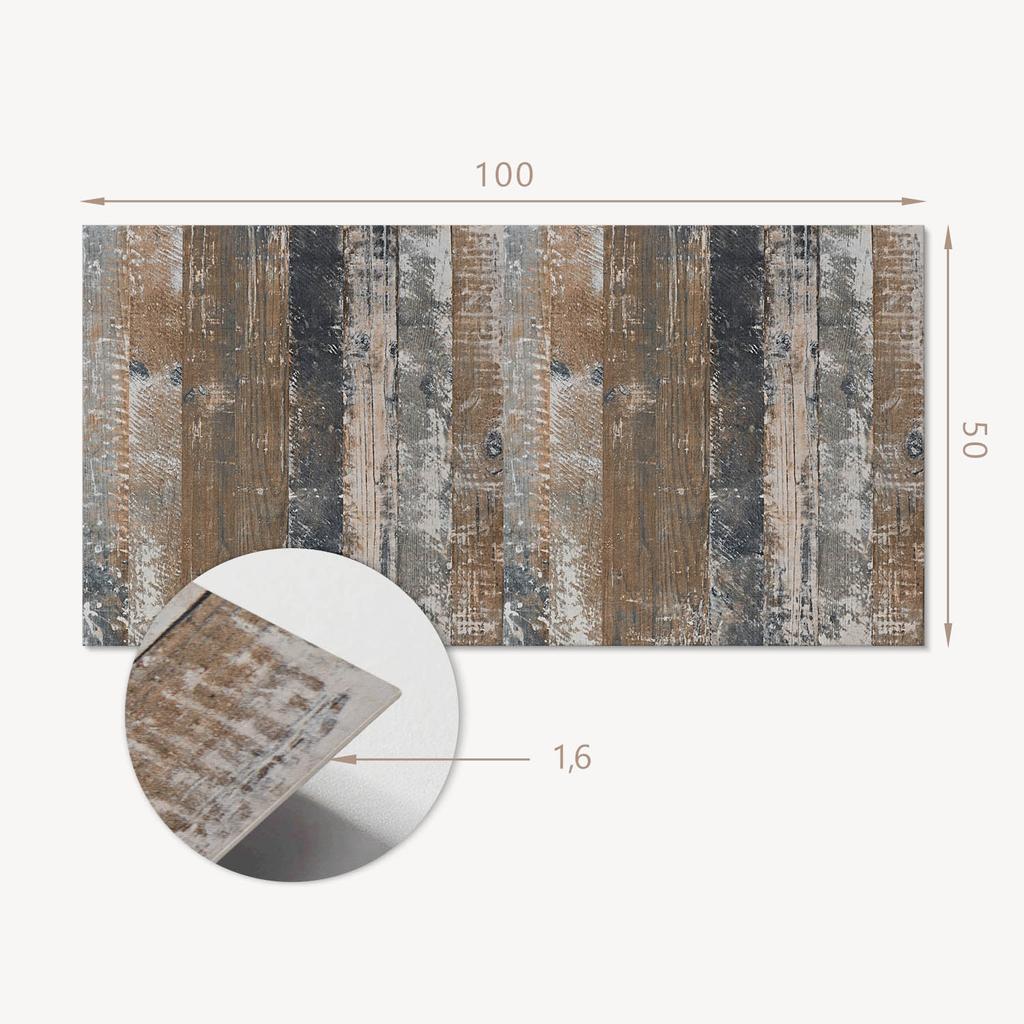 Panel Winylowy Samoprzylepny Z Nadrukiem Do Salonu 100X50 Cm Deski W Naturalnym Stylu