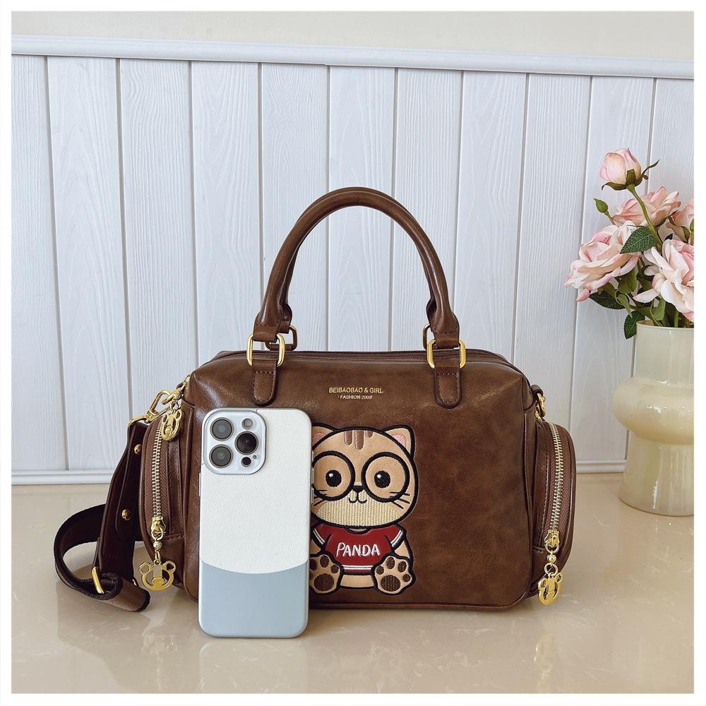 BEIBAOBAO New Design Versatile Women's Handbags Fashionable Foreign Style Ladies Tote Bag Cute Cartoon Single Shoulder Bag High Sense PU Messenger Bag