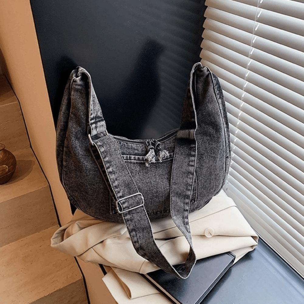 Versatile Denim Shoulder Bag Vintage Satchel Bags Casual Cross Body Bag  Girls