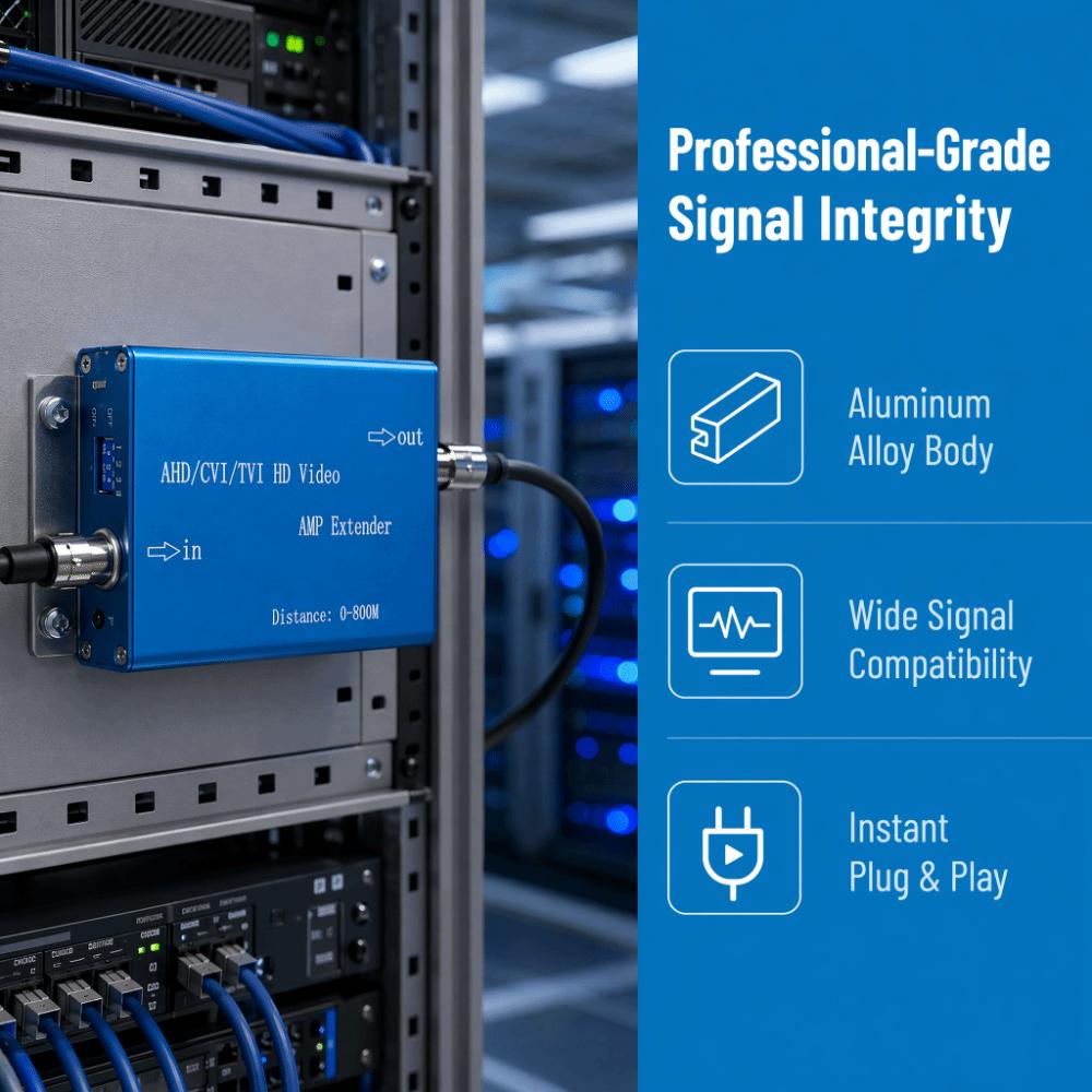 720P/960P/1080P Support for CCTV Coaxial Signal Booster Video Surveillance System