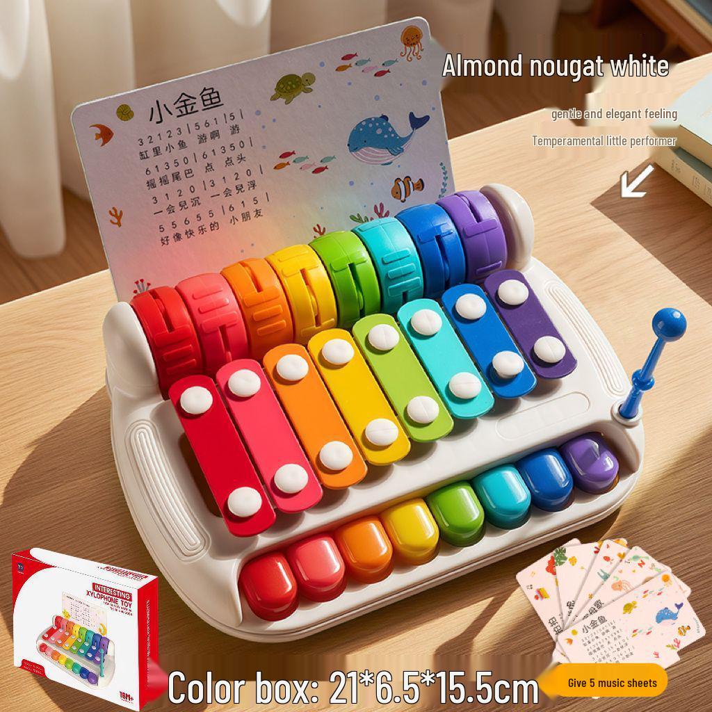 Multi-Functional Eight-Tone Baby Piano Chime - Early Education Musical Toy for Toddlers
