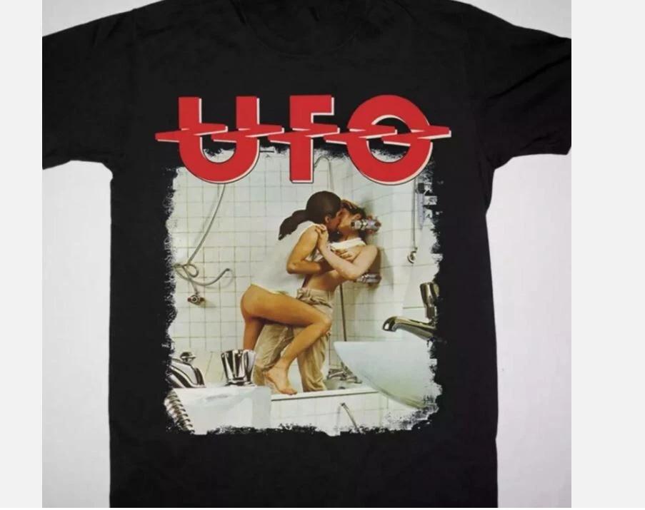 

UFO band HOT NEW black 100% Cotton T-shirt Mens Tees Top Short sleeve All sizes S-5Xl 2XL